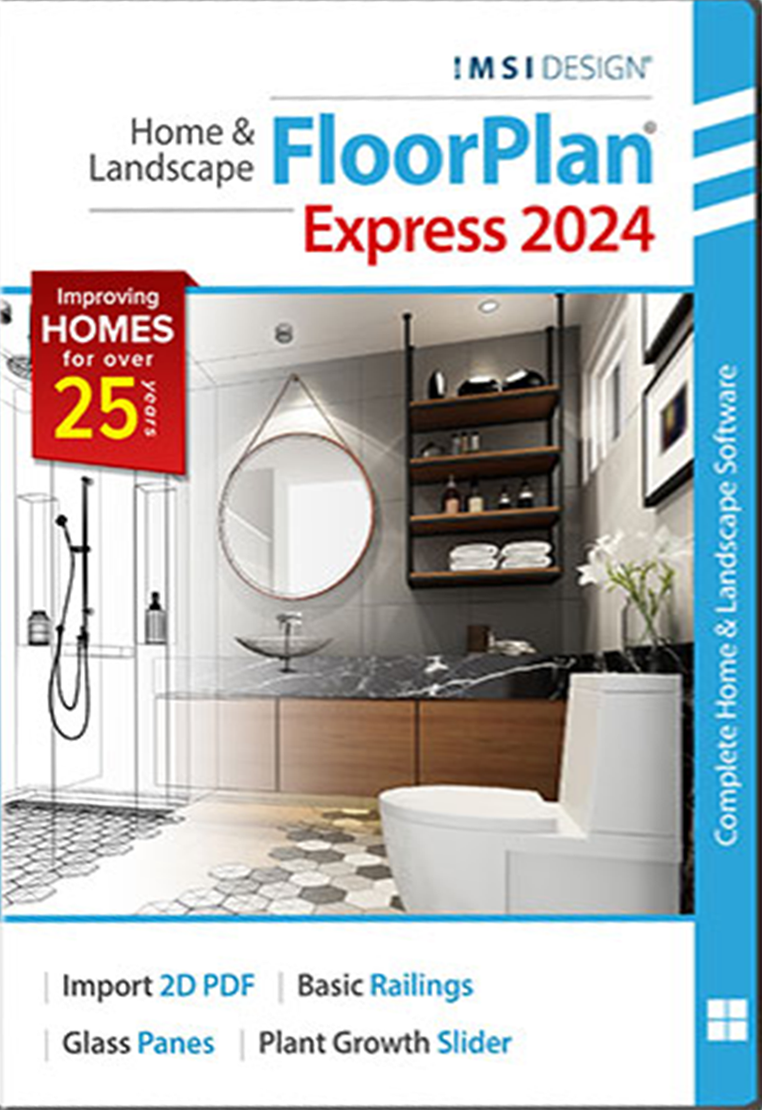 FloorPlan 2024 Home & Landscape Express - Instant Download for Windows