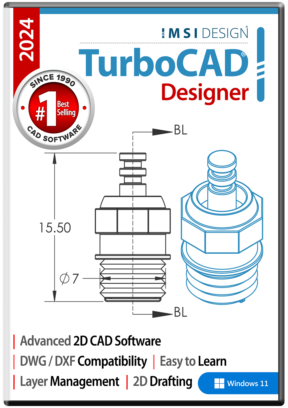 TurboCAD Designer 2024 - Instant Download for Windows