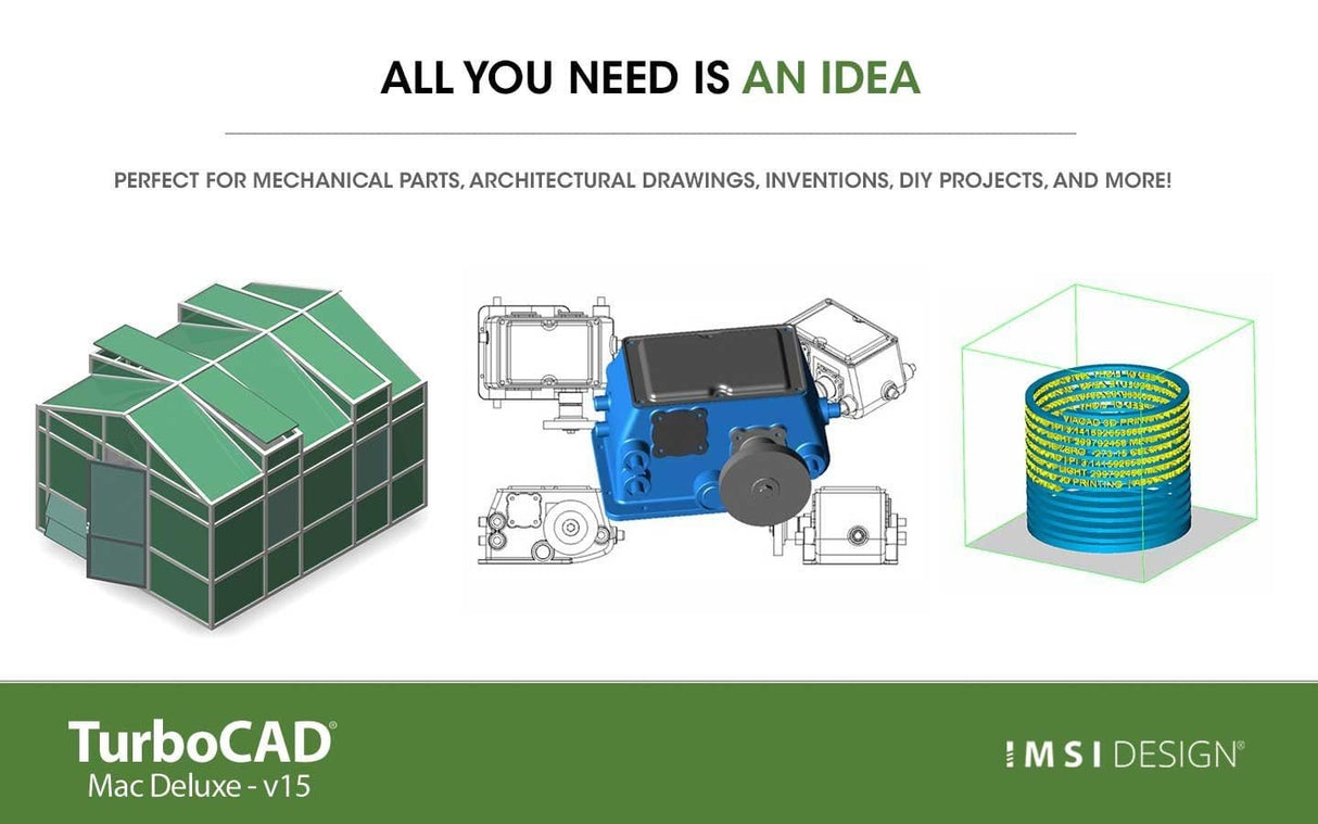 TurboCAD Mac Deluxe 2D/3D v15 - Instant Download for Mac