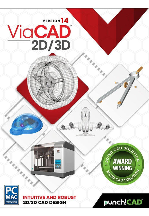 Punch!CAD ViaCAD 2D/3D v14 - Instant Download for Windows