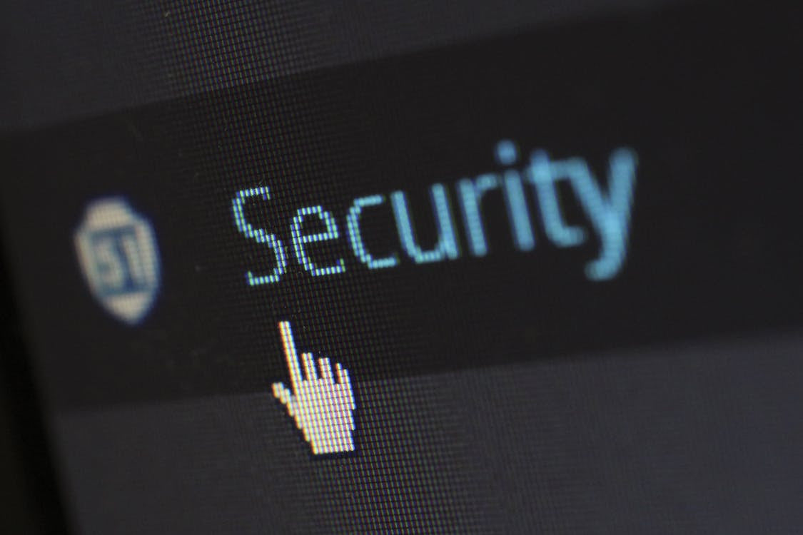 security word on a device screen