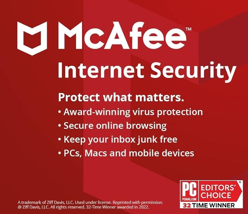 McAfee Internet Security - Instant Download for Windows and Mac (1 Device)