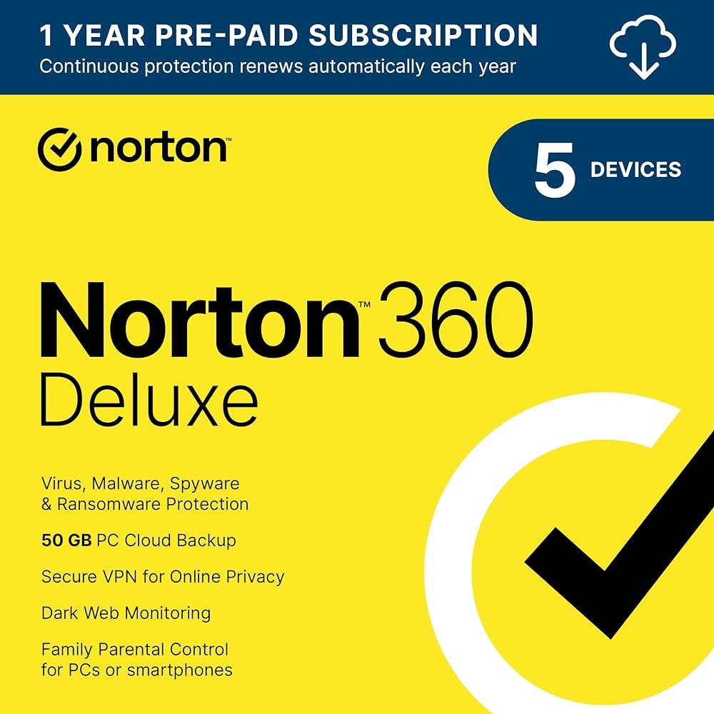 Norton 360 Deluxe - Instant Download for Windows and Mac (5 Computers) - SoftwareCW - Authorized Reseller