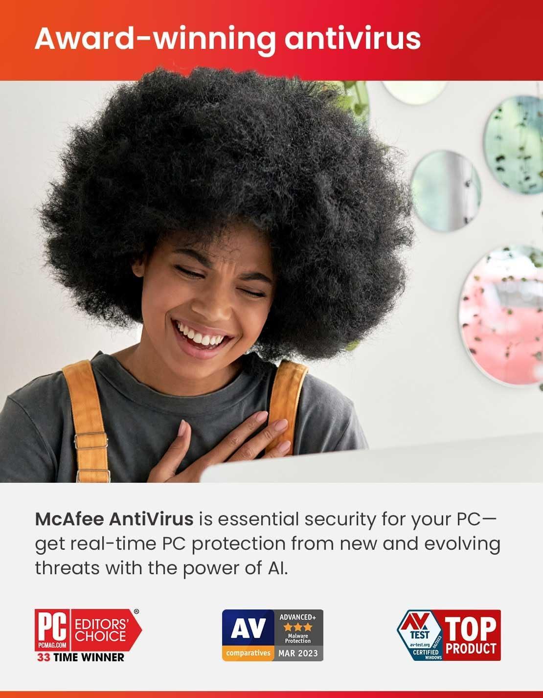 McAfee AntiVirus Plus - Instant Download for Windows and Mac (1 Computer)
