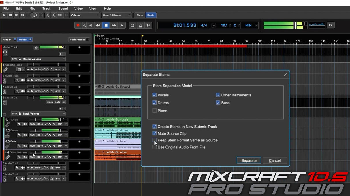 Acoustica Mixcraft 10.5 Pro Studio - Instant Download for Windows (1 Computer) - SoftwareCW - Authorized Reseller
