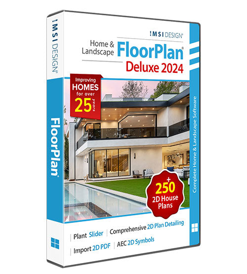 FloorPlan 2024 Home & Landscape Deluxe - Instant Download for Windows