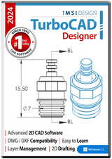 TurboCAD Designer 2024 - Instant Download for Windows (1 Computer)