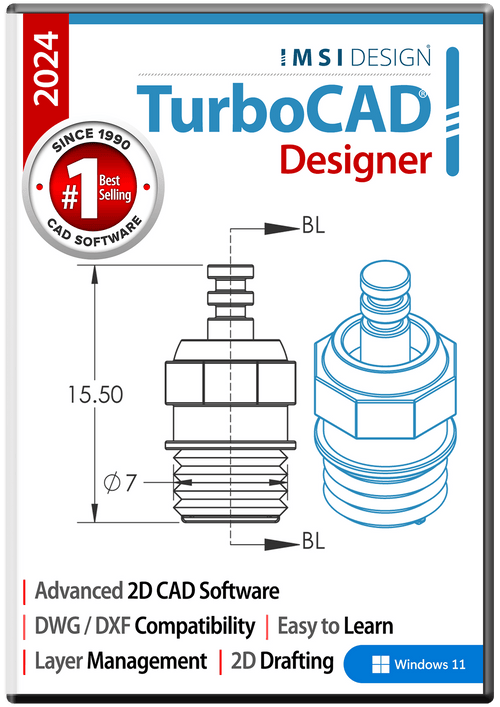 TurboCAD Designer 2024 - Instant Download for Windows