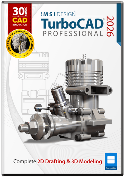 TurboCAD Professional 2026 - Instant Download for Windows
