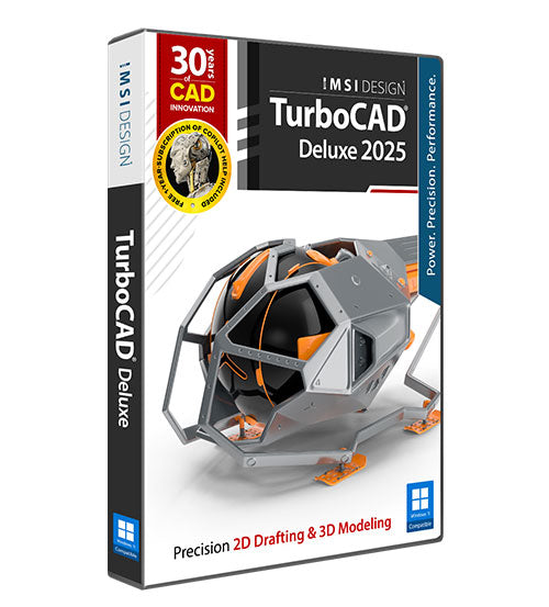 TurboCAD Deluxe 2025 - Instant Download for Windows