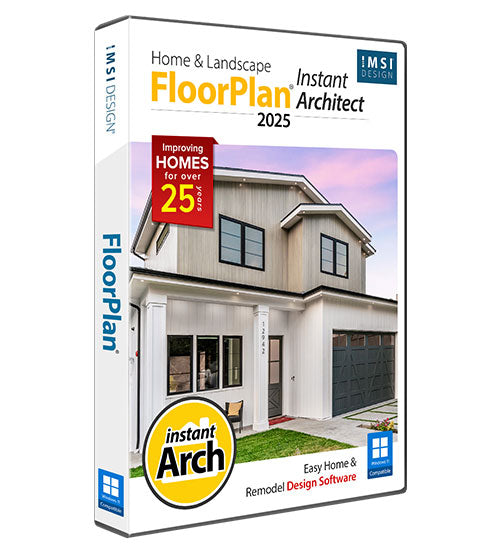 FloorPlan 2025 Home & Landscape Instant Architect - Instant Download for Windows