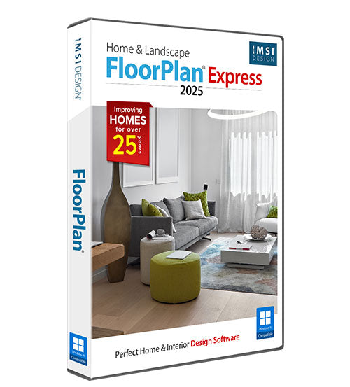 FloorPlan 2025 Home & Landscape Express - Instant Download for Windows