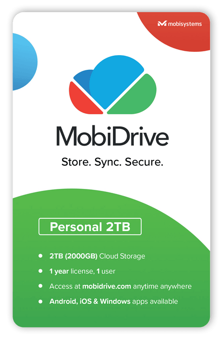 MobiSystems MobiDrive 2 TB - Instant Download for Windows (1 User) - SoftwareCW - Authorized Reseller