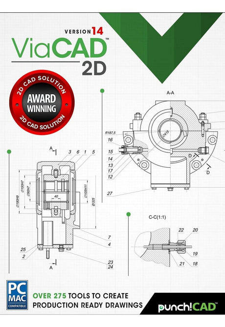 Punch!CAD ViaCAD 2D v14 - Instant Download for Mac (1 Computer) - SoftwareCW - Authorized Reseller