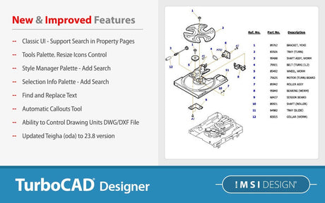 TurboCAD Designer 2024 - Instant Download for Windows (1 Computer)