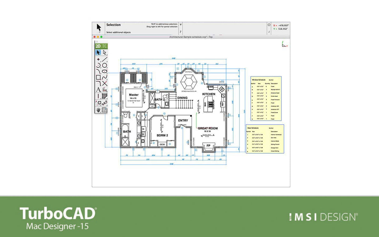 TurboCAD Mac Designer 2D v15 - Instant Download for Mac (1 Computer)