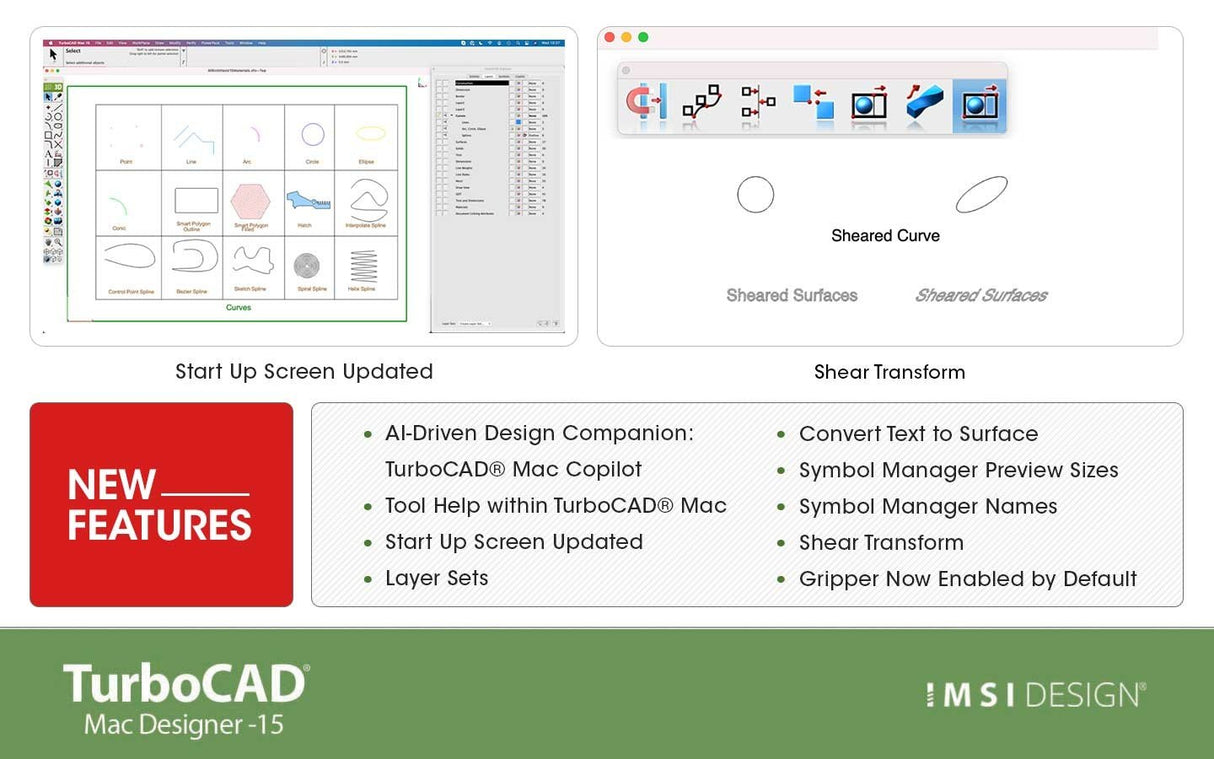 TurboCAD Mac Designer 2D v15 - Instant Download for Mac (1 Computer)