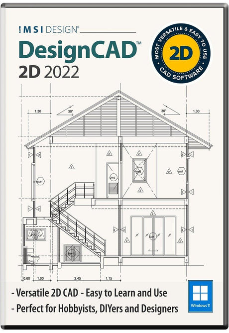 DesignCAD 2D Express 2022 - Instant Download for Windows (1 Computer) - SoftwareCW - Authorized Reseller