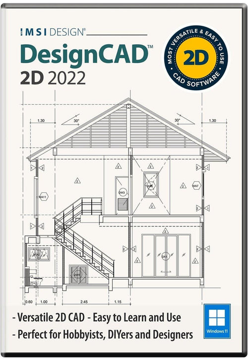 DesignCAD 2D Express 2022 - Instant Download for Windows