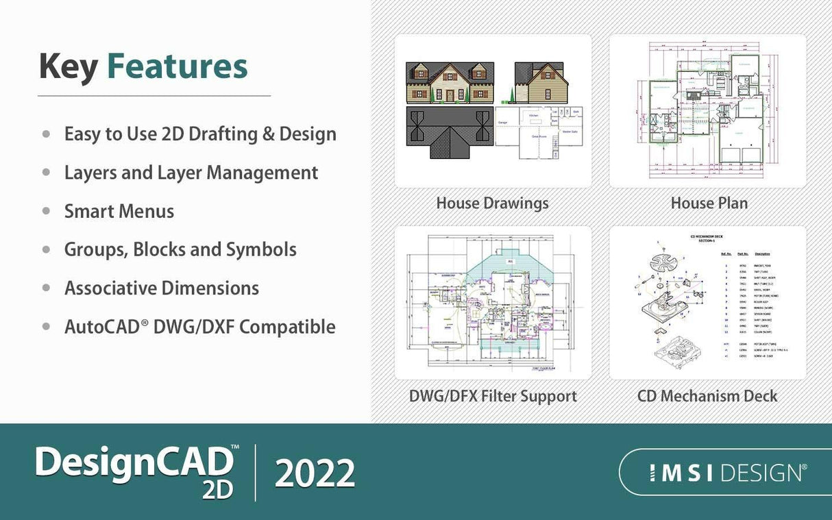 DesignCAD 2D Express 2022 - Instant Download for Windows (1 Computer) - SoftwareCW - Authorized Reseller