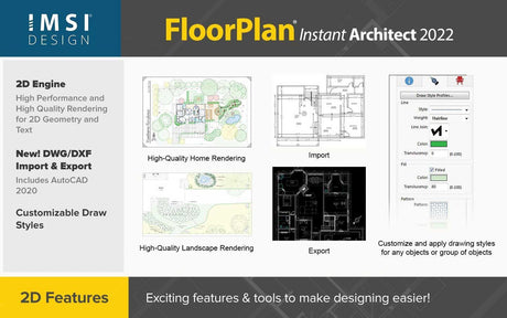 FloorPlan 2022 Home & Landscape Instant Architect - Instant Download for Windows (1 Computer) - SoftwareCW - Authorized Reseller