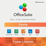 MobiSystems OfficeSuite Family - Instant Download for Windows (6 Users) - SoftwareCW - Authorized Reseller