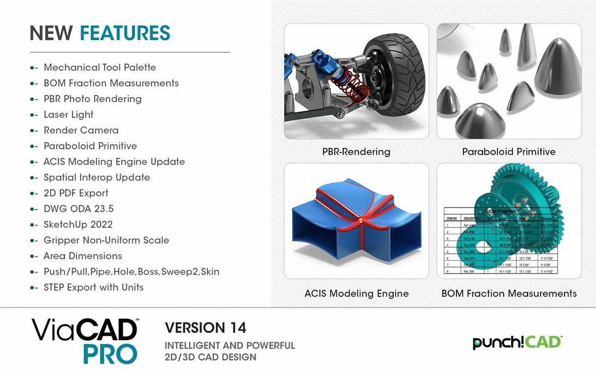 Punch!CAD ViaCAD Pro v14 - Instant Download for Windows (1 Computer) - SoftwareCW - Authorized Reseller