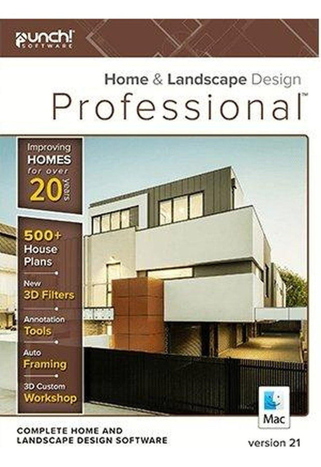 Punch! Home & Landscape Design Professional v21 - Instant Download for Mac (1 Computer) - SoftwareCW - Authorized Reseller