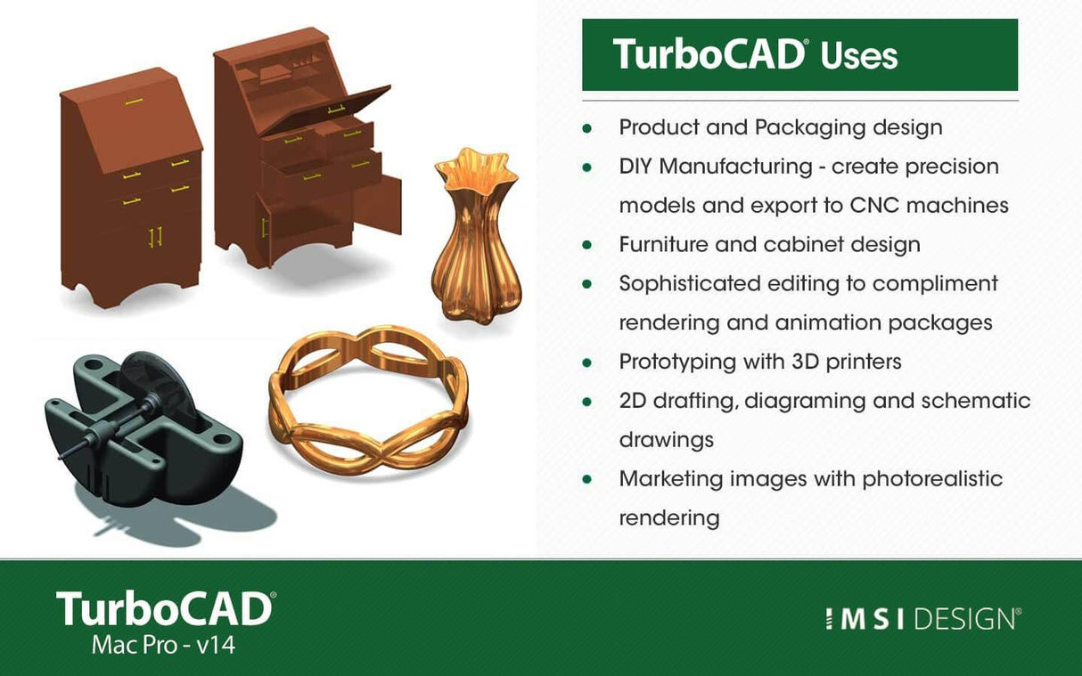 TurboCAD Mac Pro v14 - Instant Download for Mac (1 Computer) - SoftwareCW - Authorized Reseller